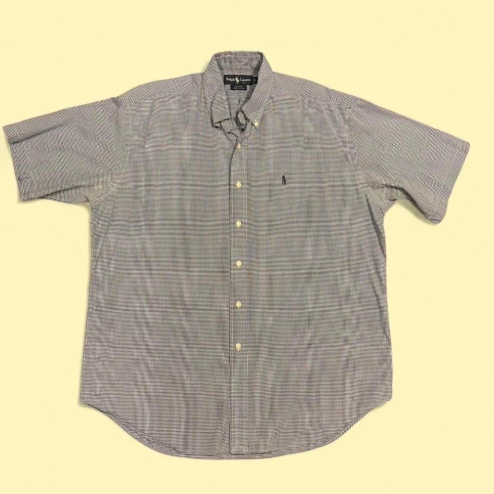 Vintage Polo Ralph Lauren Blake Short Sleeve Button-Up Shirt blue